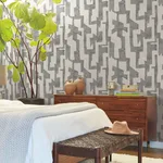 York Wallcoverings Modern Tribal - Linen & Charcoal Wallpaper | Buy Online York Wallcoverings Modern Tribal wallpaper, color Linen & Charcoal, SKU AG2101