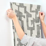 York Wallcoverings Modern Tribal - Linen & Charcoal Wallpaper | Buy Online York Wallcoverings Modern Tribal wallpaper, color Linen & Charcoal, SKU AG2101