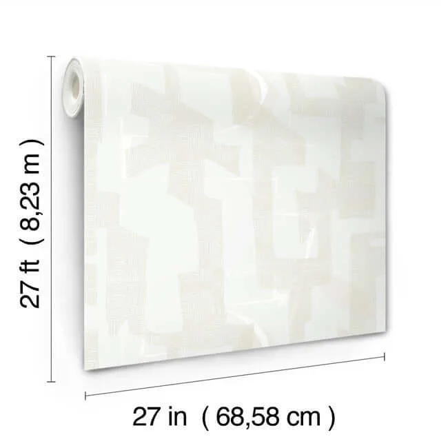 York Wallcoverings Modern Tribal wallpaper, color Dove & Sand, SKU AG2102