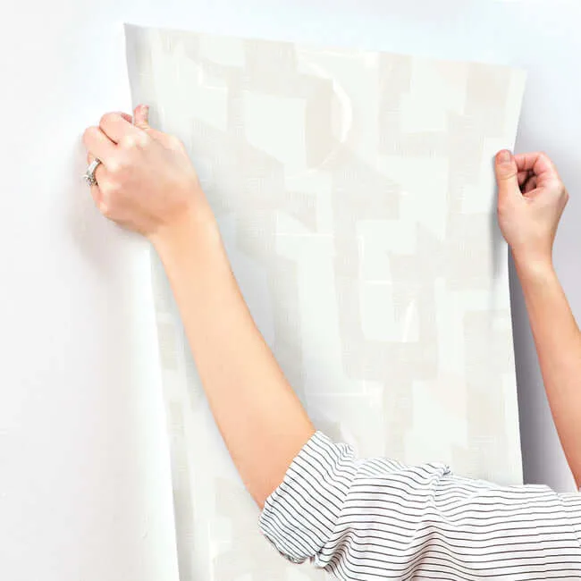 York Wallcoverings Modern Tribal wallpaper, color Dove & Sand, SKU AG2102