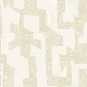 York Wallcoverings Modern Tribal wallpaper, color Caramel & Cream, SKU AG2103