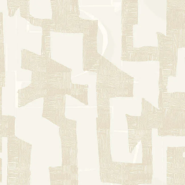 York Wallcoverings Modern Tribal wallpaper, color Caramel & Cream, SKU AG2103