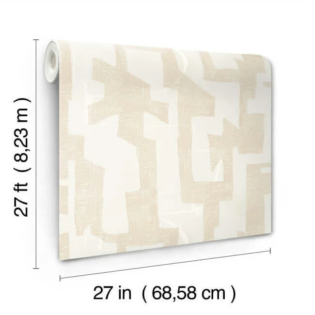 York Wallcoverings Modern Tribal - Caramel & Cream Wallpaper | Buy Online York Wallcoverings Modern Tribal wallpaper, color Caramel & Cream, SKU AG2103