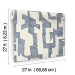 York Wallcoverings Modern Tribal wallpaper, color Almond & Navy, SKU AG2104