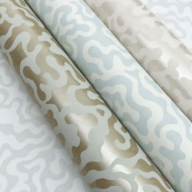 York Wallcoverings Nebulous Cloud - Grey & Gold Wallpaper | Buy Online York Wallcoverings Nebulous Cloud wallpaper, color Grey & Gold, SKU AG2023