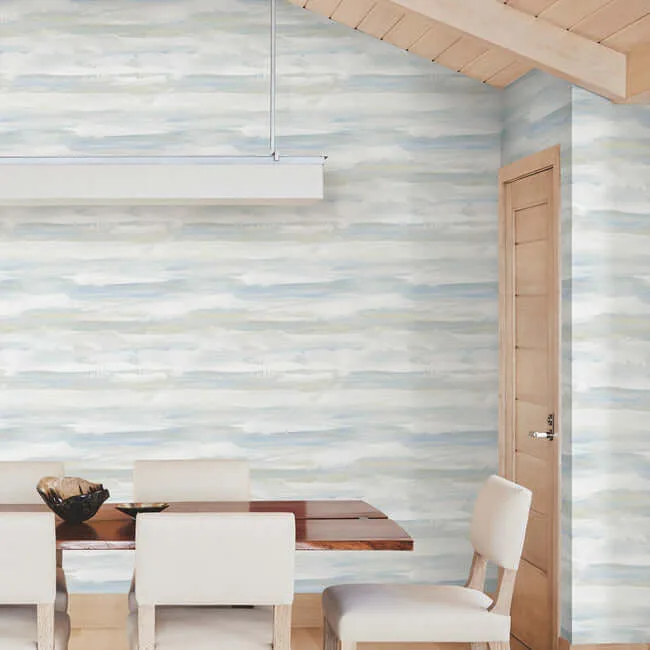 York Wallcoverings On The Horizon wallpaper, color Blue & Yellow, SKU AG2010