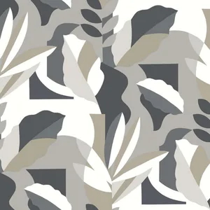 York Wallcoverings Papier Colle wallpaper, color Black & White, SKU AG2003