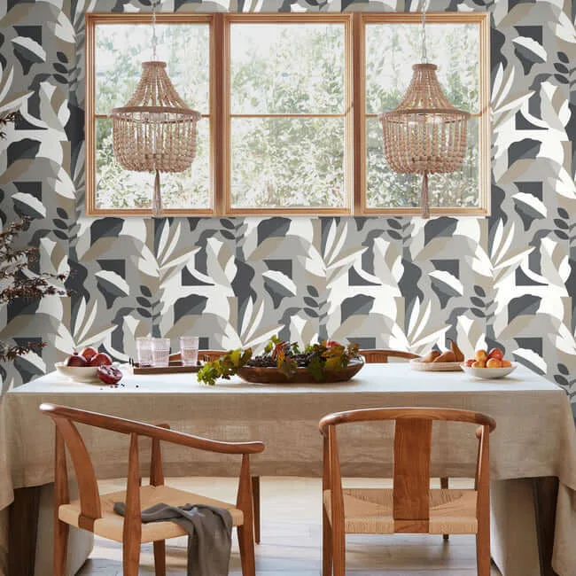 York Wallcoverings Papier Colle - Black & White Wallpaper | Buy Online York Wallcoverings Papier Colle wallpaper, color Black & White, SKU AG2003