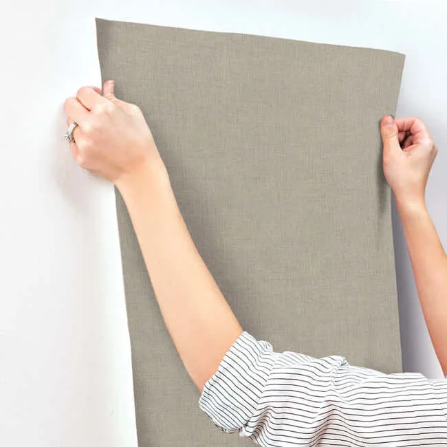 York Wallcoverings Su Tela wallpaper, color Taupe, SKU SI20869