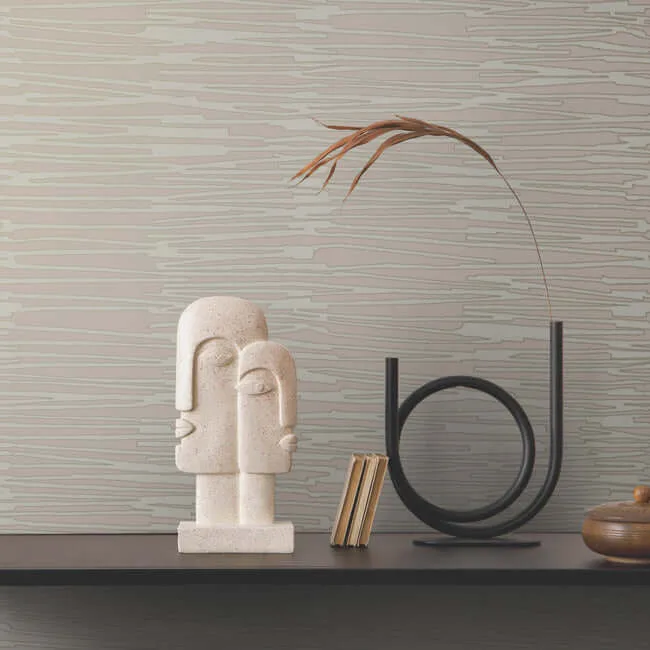 York Wallcoverings Water Reed Thatch - Clay & Silver Wallpaper | Buy Online York Wallcoverings Water Reed Thatch wallpaper, color Clay & Silver, SKU AG2091