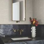 York Wallcoverings Water Reed Thatch - Clay & Silver Wallpaper | Buy Online York Wallcoverings Water Reed Thatch wallpaper, color Clay & Silver, SKU AG2091