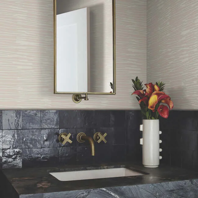 York Wallcoverings Water Reed Thatch - Clay & Silver Wallpaper | Buy Online York Wallcoverings Water Reed Thatch wallpaper, color Clay & Silver, SKU AG2091