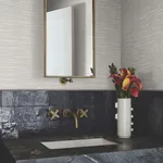 York Wallcoverings Water Reed Thatch - Dove & Silver Wallpaper | Buy Online York Wallcoverings Water Reed Thatch wallpaper, color Dove & Silver, SKU AG2092