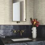 York Wallcoverings Water Reed Thatch - Linen & Silver Wallpaper | Buy Online York Wallcoverings Water Reed Thatch wallpaper, color Linen & Silver, SKU AG2093