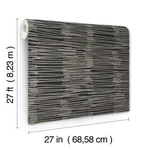 York Wallcoverings Water Reed Thatch wallpaper, color Black & Gold, SKU AG2095