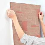 York Wallcoverings Zulu Thread - Coral & Glint Wallpaper | Buy Online York Wallcoverings Zulu Thread wallpaper, color Coral & Glint, SKU AG2031