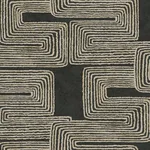 York Wallcoverings Zulu Thread wallpaper, color Black & Gold, SKU AG2032