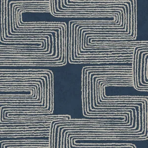 York Wallcoverings Zulu Thread wallpaper, color Midnight & Silver, SKU AG2033
