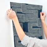 York Wallcoverings Zulu Thread - Midnight & Silver Wallpaper | Buy Online York Wallcoverings Zulu Thread wallpaper, color Midnight & Silver, SKU AG2033
