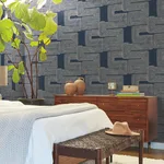 York Wallcoverings Zulu Thread - Midnight & Silver Wallpaper | Buy Online York Wallcoverings Zulu Thread wallpaper, color Midnight & Silver, SKU AG2033