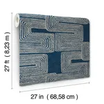 York Wallcoverings Zulu Thread - Midnight & Silver Wallpaper | Buy Online York Wallcoverings Zulu Thread wallpaper, color Midnight & Silver, SKU AG2033