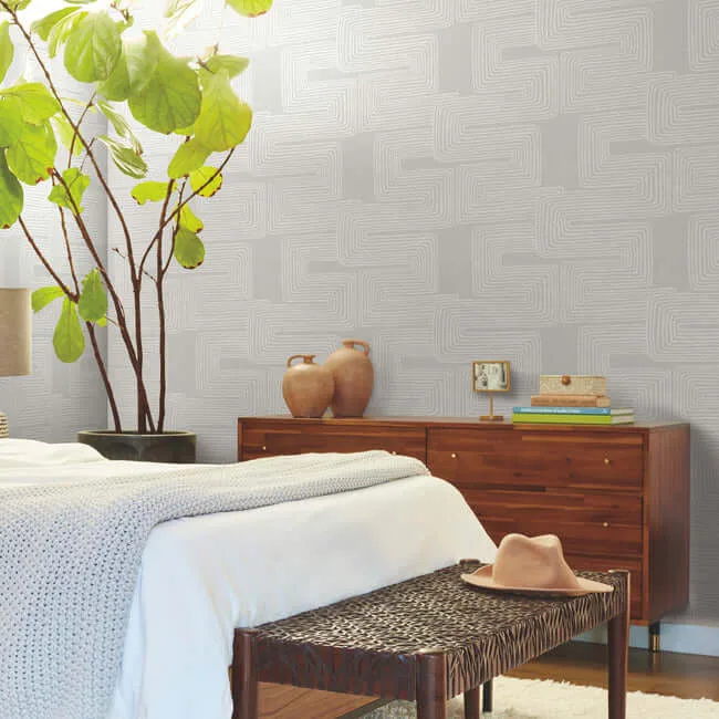 York Wallcoverings Zulu Thread - Dove & Pearl Wallpaper | Buy Online York Wallcoverings Zulu Thread wallpaper, color Dove & Pearl, SKU AG2035