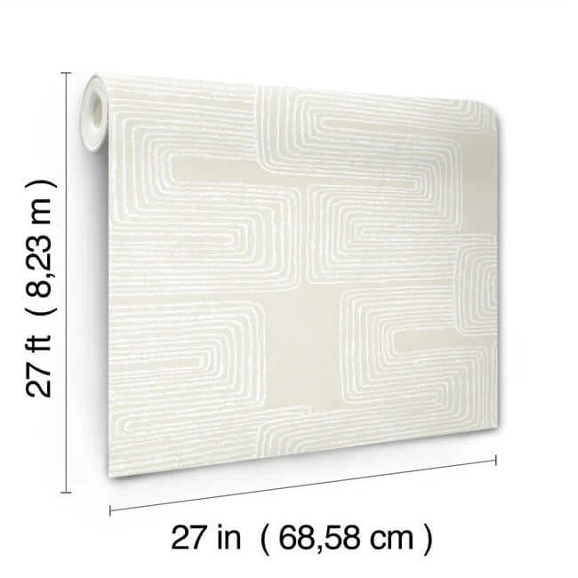 York Wallcoverings Zulu Thread wallpaper, color Neutral & Pearl, SKU AG2036