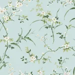 York Wallcoverings Blossom Branches - Spa Blue Wallpaper | Buy Online York Wallcoverings Blossom Branches wallpaper, color Spa Blue, SKU BL1742