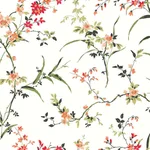 York Wallcoverings Blossom Branches - White & Red Wallpaper | Buy Online York Wallcoverings Blossom Branches wallpaper, color White & Red, SKU BL1741