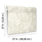 York Wallcoverings Brushstroke Floral wallpaper, color Taupe, SKU BL1735