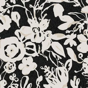 York Wallcoverings Brushstroke Floral wallpaper, color Black, SKU BL1733