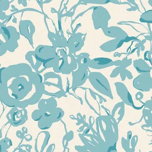 York Wallcoverings Brushstroke Floral wallpaper, color Aqua, SKU BL1736