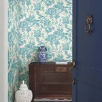York Wallcoverings Brushstroke Floral wallpaper, color Aqua, SKU BL1736