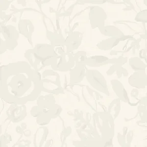 York Wallcoverings Brushstroke Floral wallpaper, color Pearl, SKU BL1734