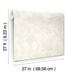 York Wallcoverings Brushstroke Floral wallpaper, color Pearl, SKU BL1734