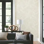 York Wallcoverings Brushstroke Floral wallpaper, color Pearl, SKU BL1734