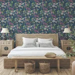 York Wallcoverings Butterfly House - Navy Wallpaper | Buy Online York Wallcoverings Butterfly House wallpaper, color Navy, SKU BL1723