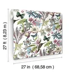 York Wallcoverings Butterfly House - White & Fuchsia Wallpaper | Buy Online York Wallcoverings Butterfly House wallpaper, color White & Fuchsia, SKU BL1721