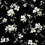 York Wallcoverings Dogwood - Black Wallpaper | Buy Online York Wallcoverings Dogwood wallpaper, color Black, SKU BL1764