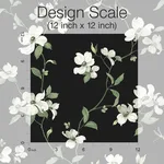 York Wallcoverings Dogwood - Black Wallpaper | Buy Online York Wallcoverings Dogwood wallpaper, color Black, SKU BL1764
