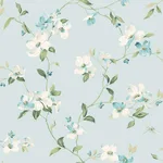York Wallcoverings Dogwood - Light Blue Wallpaper | Buy Online York Wallcoverings Dogwood wallpaper, color Light Blue, SKU BL1765