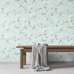 York Wallcoverings Dogwood - Light Blue Wallpaper | Buy Online York Wallcoverings Dogwood wallpaper, color Light Blue, SKU BL1765