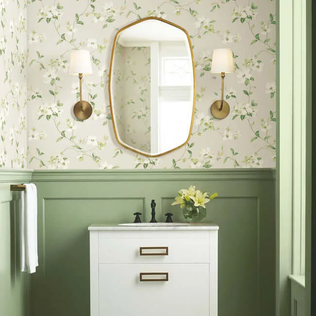 York Wallcoverings Dogwood - Light Grey Wallpaper | Buy Online York Wallcoverings Dogwood wallpaper, color Light Grey, SKU BL1762