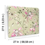 York Wallcoverings Dream Blossom - Light Green Wallpaper | Buy Online York Wallcoverings Dream Blossom wallpaper, color Light Green, SKU BL1791