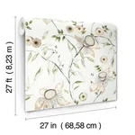 York Wallcoverings Dream Blossom - White & Green Wallpaper | Buy Online York Wallcoverings Dream Blossom wallpaper, color White & Green, SKU BL1793