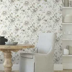 York Wallcoverings Dream Blossom - White & Green Wallpaper | Buy Online York Wallcoverings Dream Blossom wallpaper, color White & Green, SKU BL1793