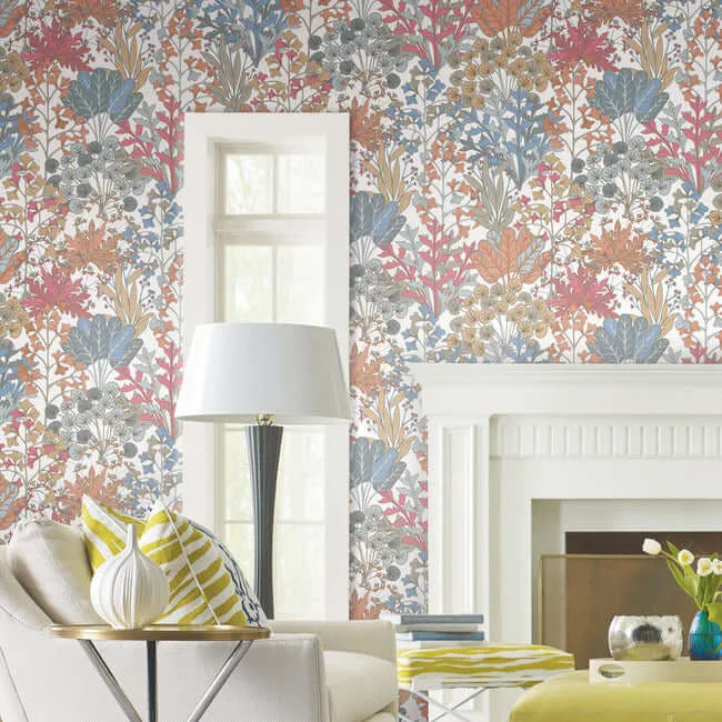 York Wallcoverings Forest Floor - Coral Wallpaper | Buy Online York Wallcoverings Forest Floor wallpaper, color Coral, SKU BL1813