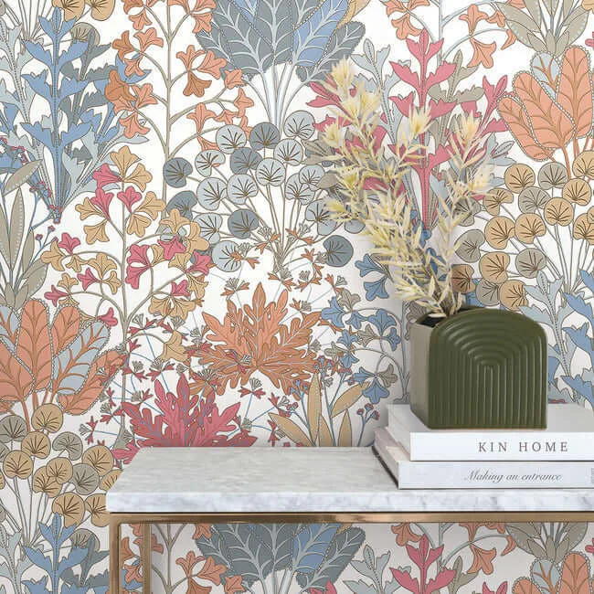 York Wallcoverings Forest Floor - Coral Wallpaper | Buy Online York Wallcoverings Forest Floor wallpaper, color Coral, SKU BL1813