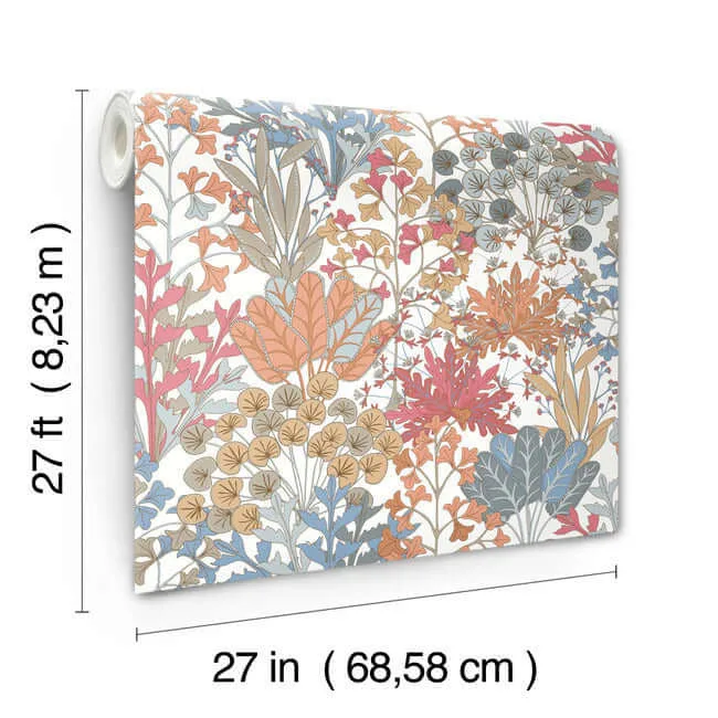 York Wallcoverings Forest Floor - Coral Wallpaper | Buy Online York Wallcoverings Forest Floor wallpaper, color Coral, SKU BL1813