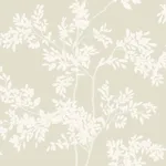 York Wallcoverings Lunaria Silhouette wallpaper, color Light Taupe & White, SKU BL1805